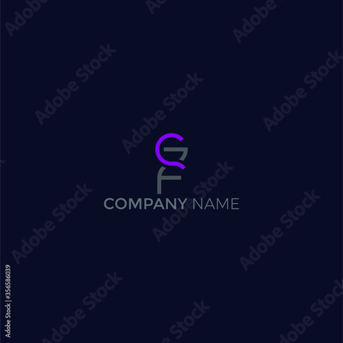 FG or GF Letter Modern Logo and Icon Vector