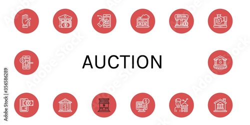 auction icon set