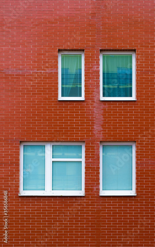 Brick wall with windows