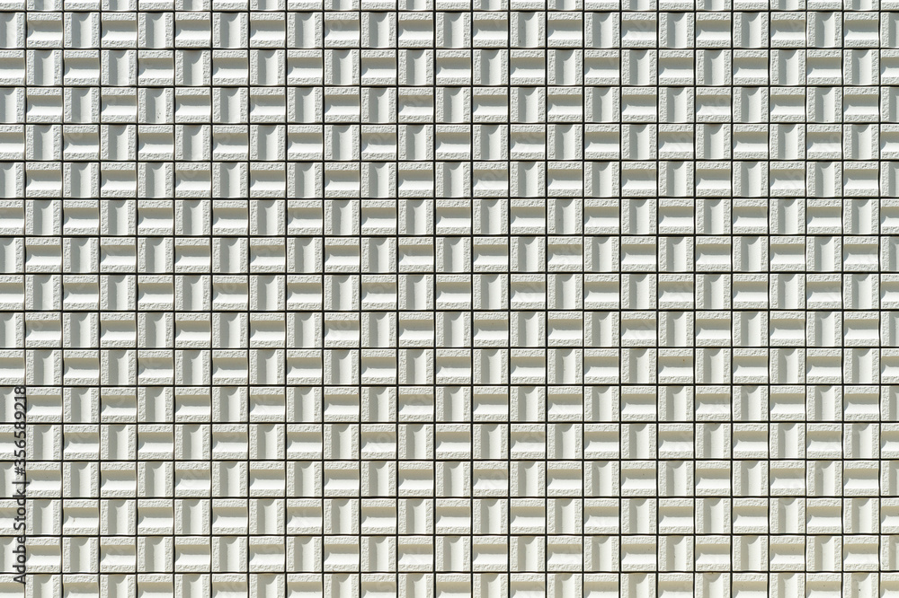 Fototapeta premium 白い正方形ブロック 幾何学模様