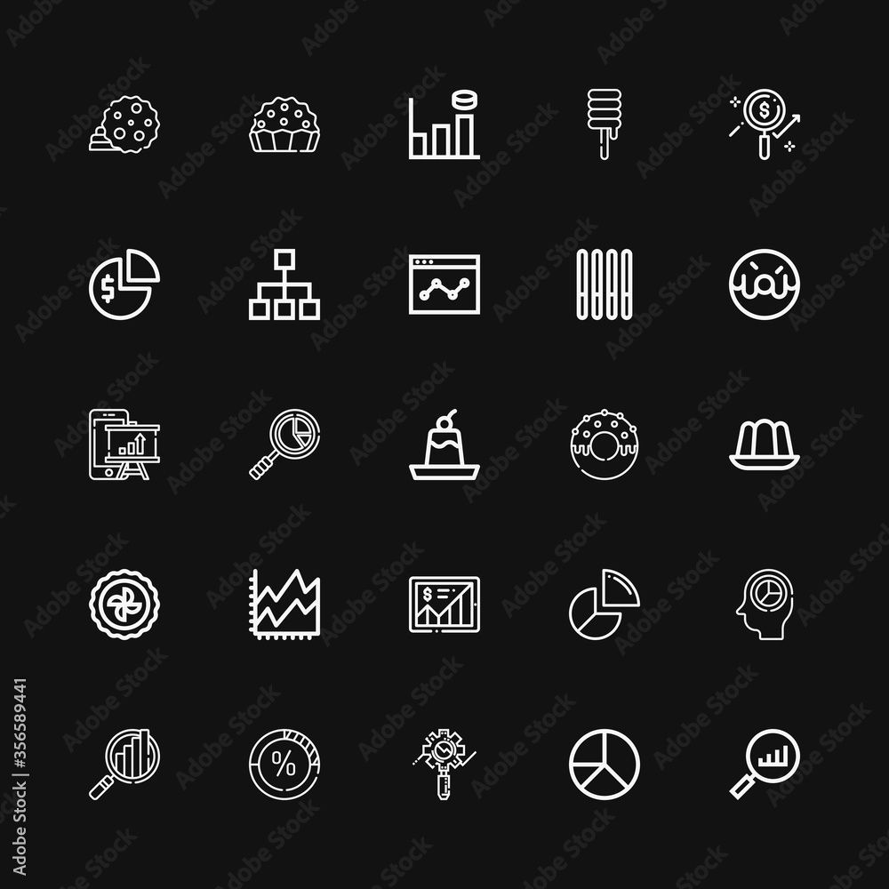 Editable 25 pie icons for web and mobile Editable 25 pie icons for web and mobile