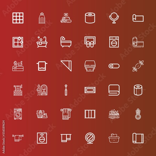 Editable 36 towel icons for web and mobile