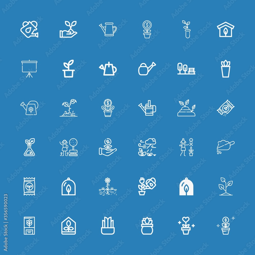 Editable 36 growing icons for web and mobile Editable 36 growing icons for web and mobile
