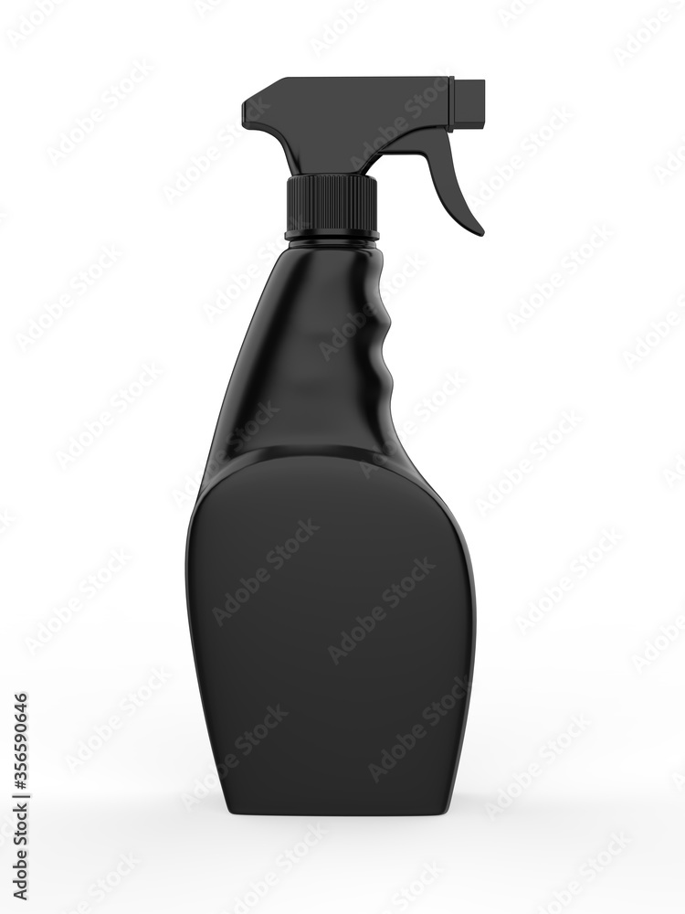 Blank plastic trigger spray for branding, 3d render illustration Blank plastic trigger spray for branding, 3d render illustration
