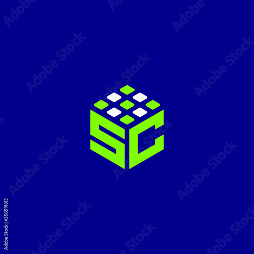 SC Letter Event management Company Logo and Icon Vector