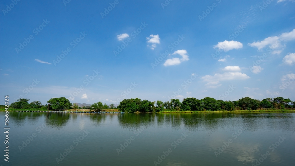 Beautiful landscape of river kwai in Kanchanaburi province, Thailand