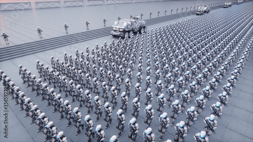 Obraz na plátně invasion of military robots