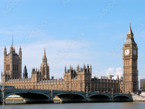 London UK Westminster palace and Big Ben  the clock tower