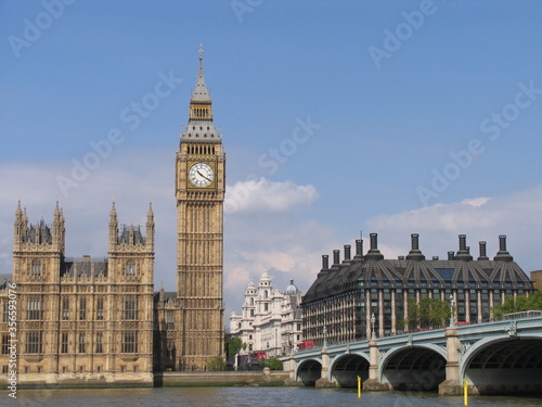 London UK Westminster palace and Big Ben  the clock tower
