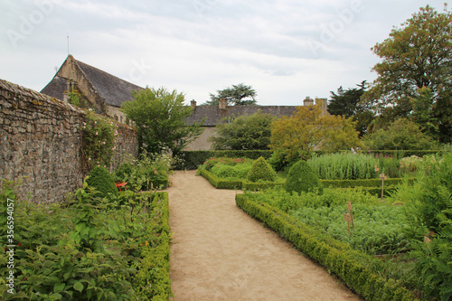 formal vegetable gardens in daoulas in brittany (france)