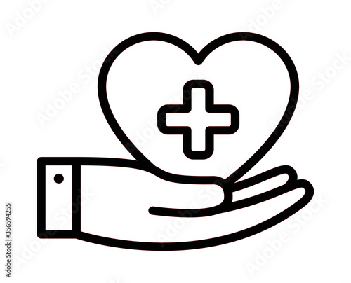 health care program icon vector for web and app
