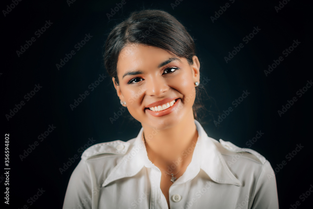 Beautiful Young Happy Woman Smiling, Expressing Positive Emotions Beautiful Young Happy Woman Smiling, Expressing Positive Emotions