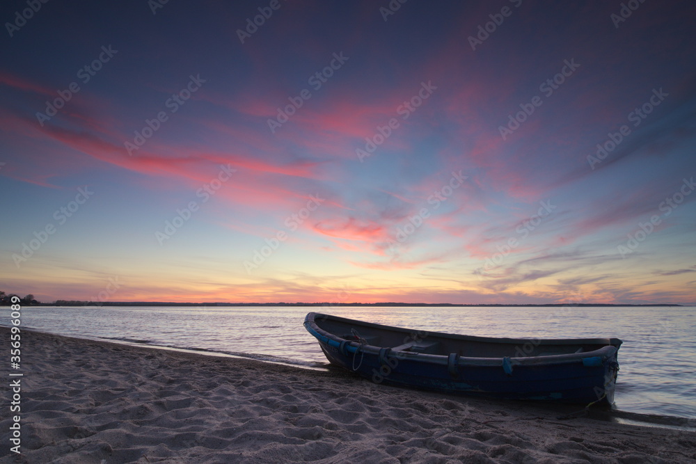 sunset over the sea, colorful clouds sunset over the sea, colorful clouds