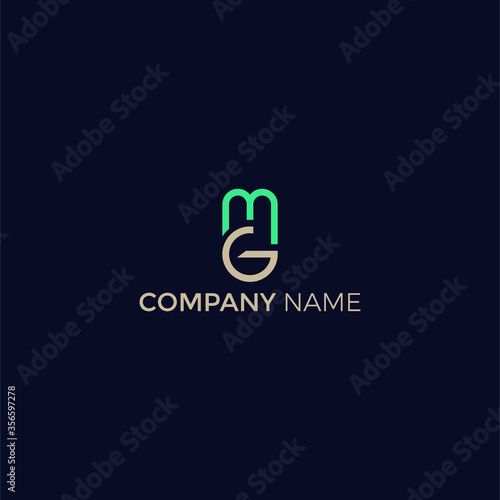 MG or GM Modern Business Logo vector