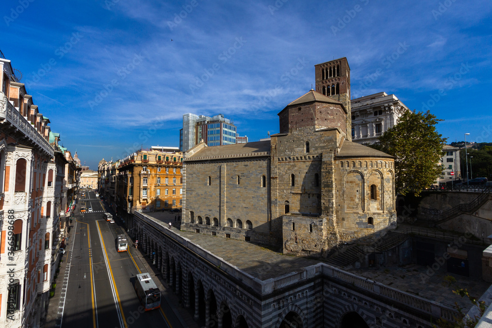 streets and houses of Genova