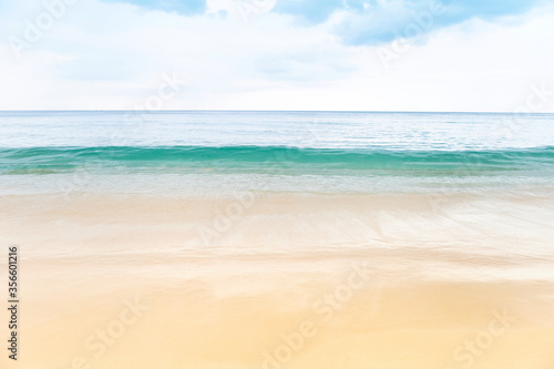 Peaceful beautiful beach in South of Thailand  Phuket island clean beach and clear water  summer holiday destination