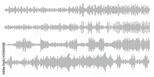 Soundwave line, audio, sound wave. Design sound spectrum, equalizer template. Music vibration element. Vector illustration EPS 10 