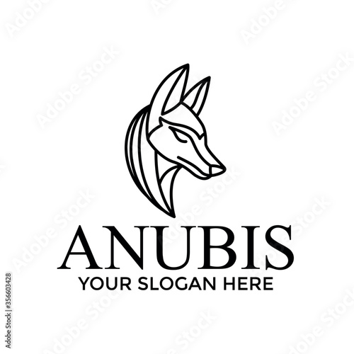 anubis logo icon outline monoline