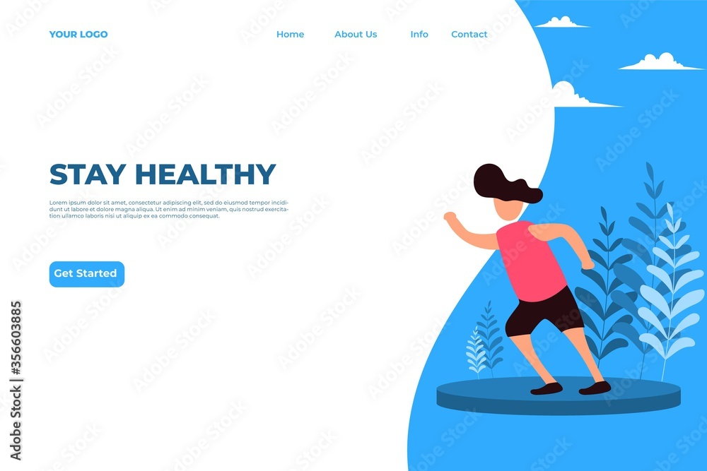 Landing page template. Modern flat design concept of web page design for website and mobile website. Easy to edit and customize. Vector illustration