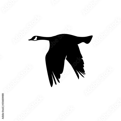 flying goose logo vector icon illustration