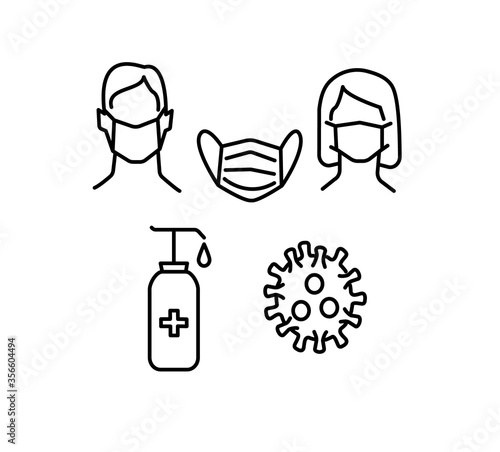 Stay at home, coronavirus, outbreak, epidemic, icon, symbol