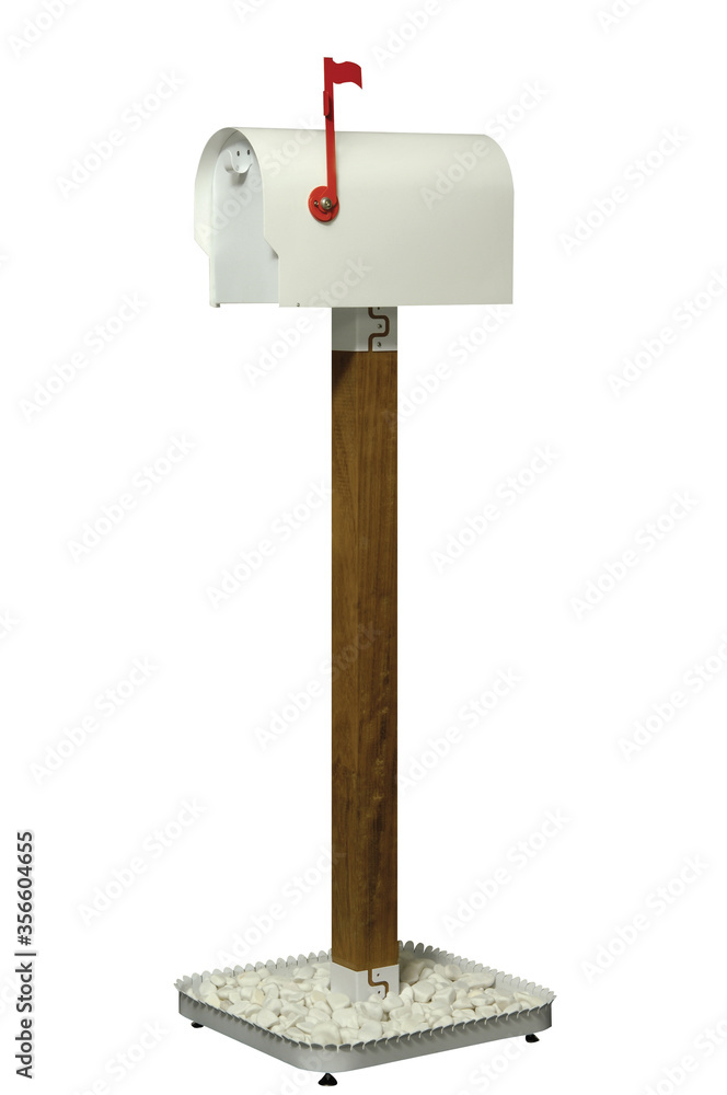 isolated white american style mail box isolated white american style mail box