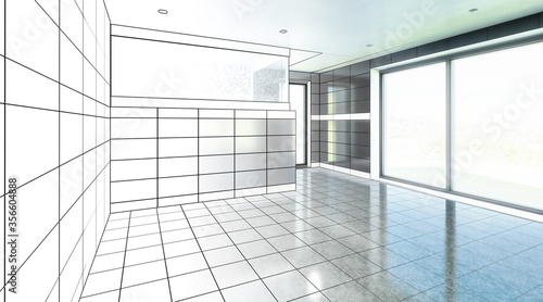 Bathroom Flooring (project) - 3D Illustration