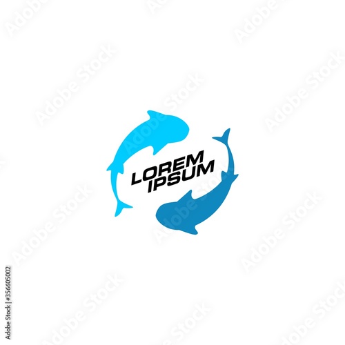 fish trade trading logo vector icon illustration