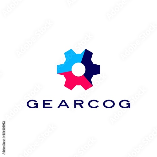 gear cog cogs logo vector icon illustration