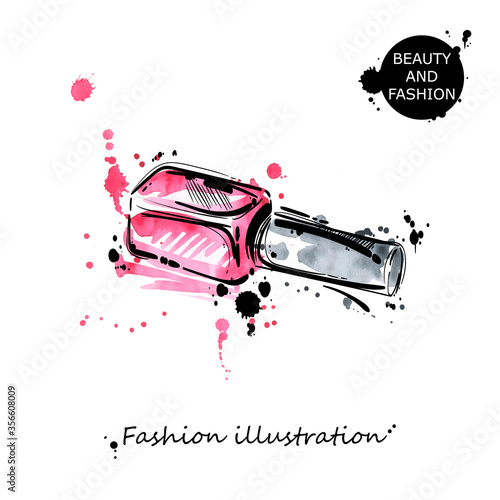 Illustration of nail polish.