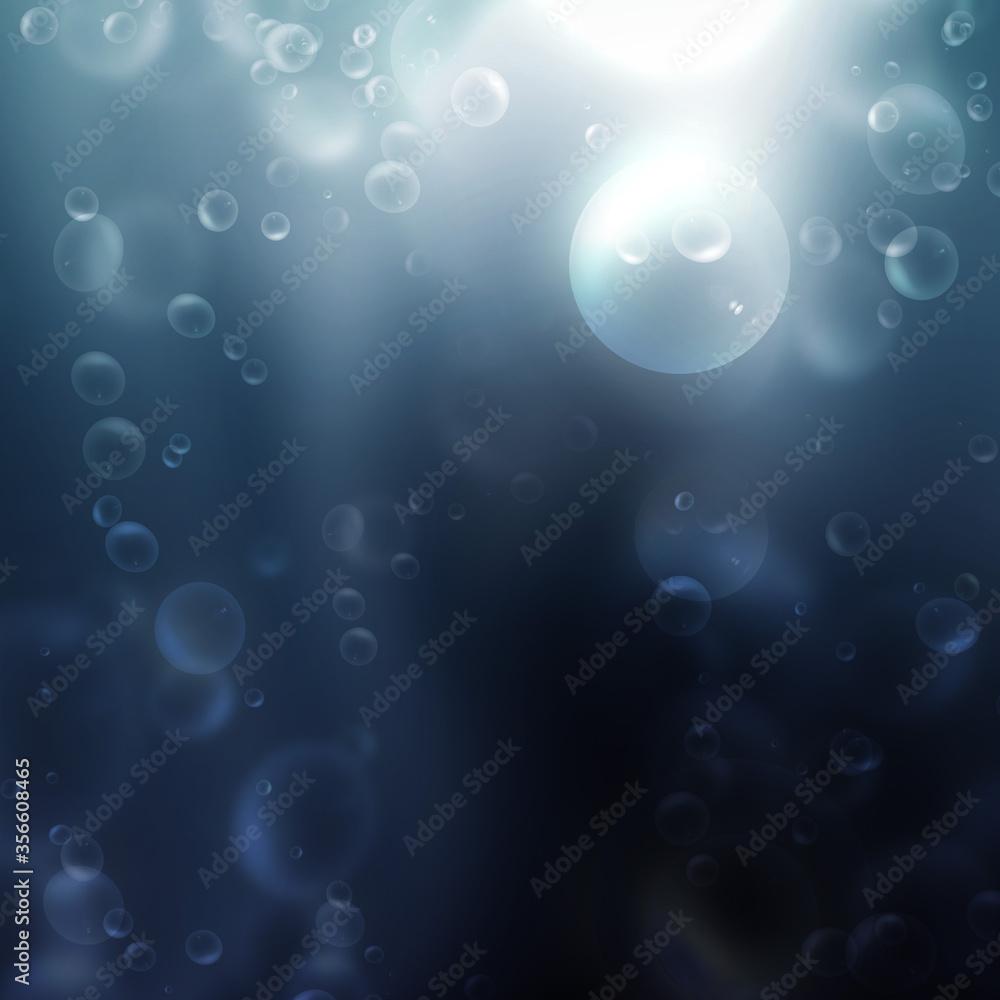 air bubbles of water