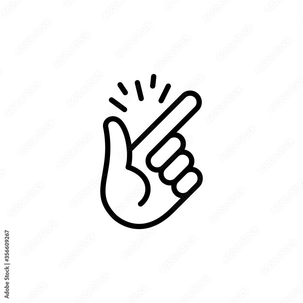 Hand gesture is easy, snap your fingers. Vector isolated icon. Hand gesture is easy, snap your fingers. Vector isolated icon.