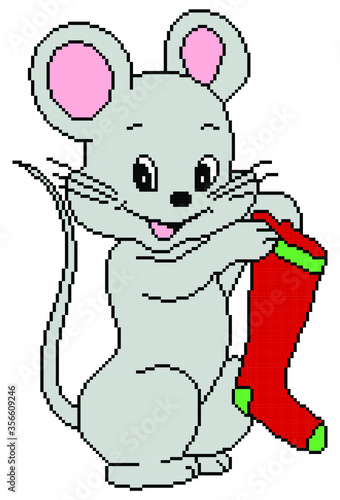 Rat pixel art.