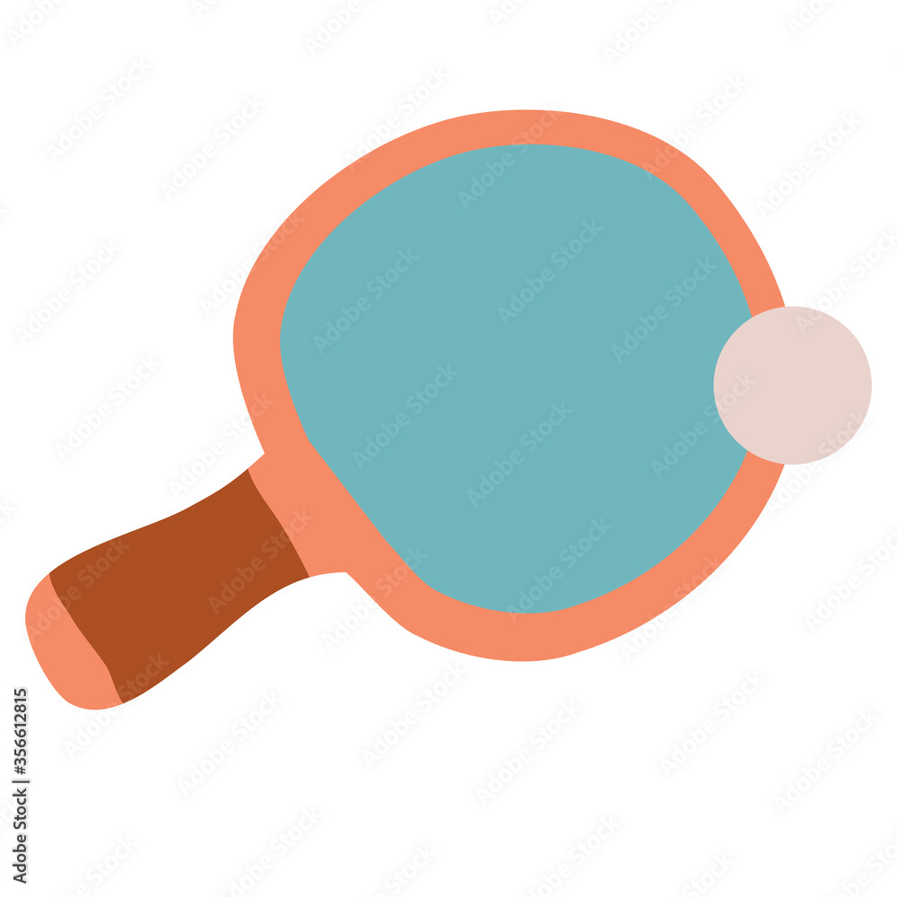table tennis racket with ball, flat, isolated object on a white background, vector illustration, table tennis racket with ball, flat, isolated object on a white background, vector illustration,