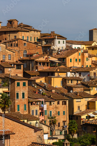 Streets and buildings in Siena, Italy  © EriksZ