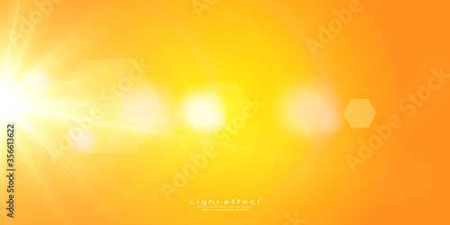 Warm sun on a yellow background. Leto.bliki solar rays