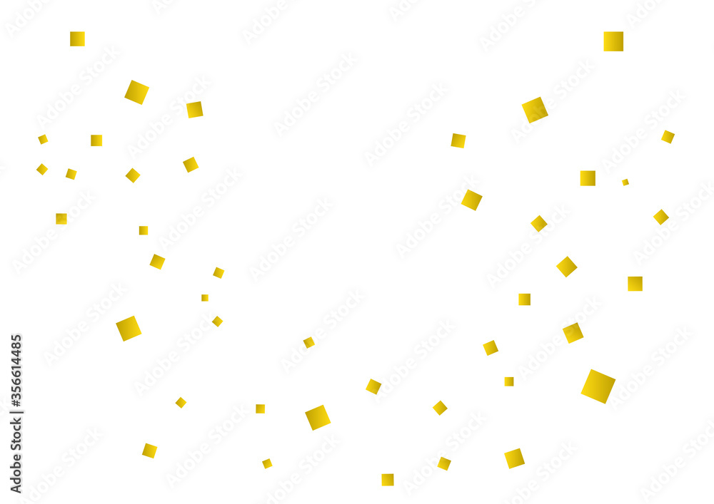 紙吹雪風 正方形素材 金色 Stock Vector Adobe Stock