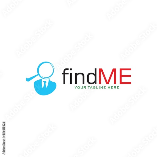 simple and modern job search logo...