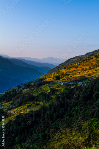 View to Kimche village, Annapurna, Nepal