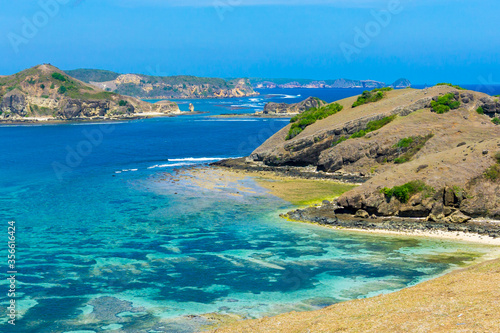 Fototapeta Naklejka Na Ścianę i Meble -  the beautiful coastal scenery in the Kuta, Lombok island