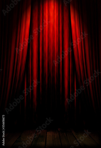  red theater curtain © Sergii
