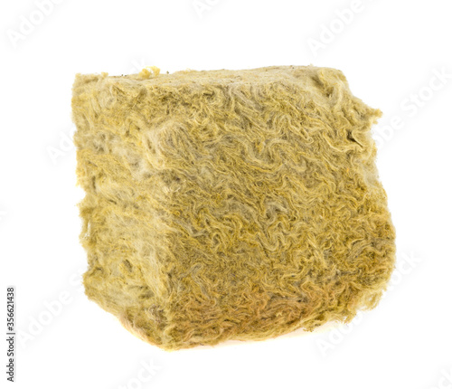 Mineral wool, triangle on a white background, isolated