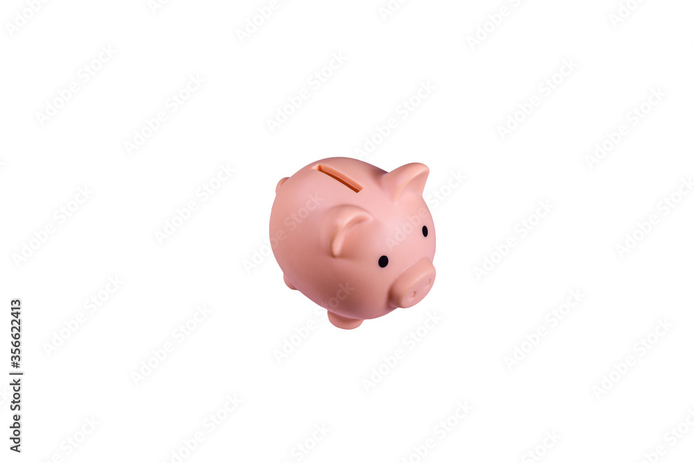 Pink piggy bank isolated on a white background Pink piggy bank isolated on a white background