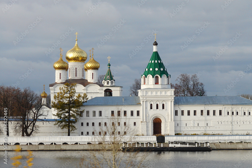 View of the fortress walls of the Rostov Kremlin,Russia