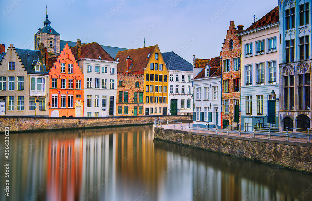 colourful houses by the river