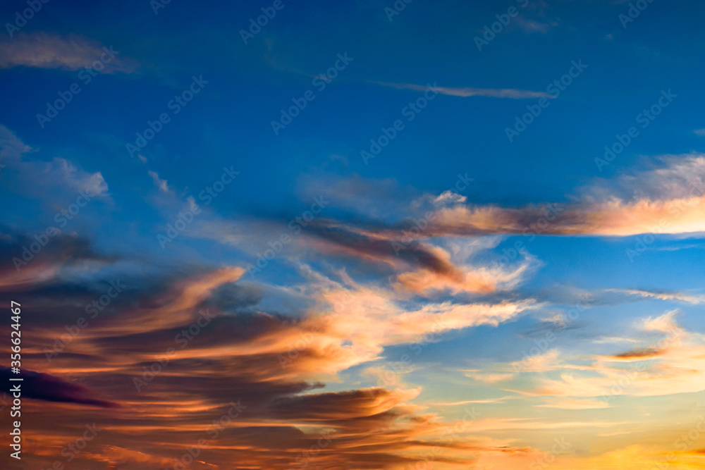 Fototapeta premium sunset sky with clouds