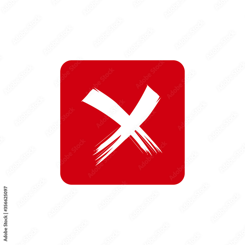 Cross mark icon vector Cross mark icon vector
