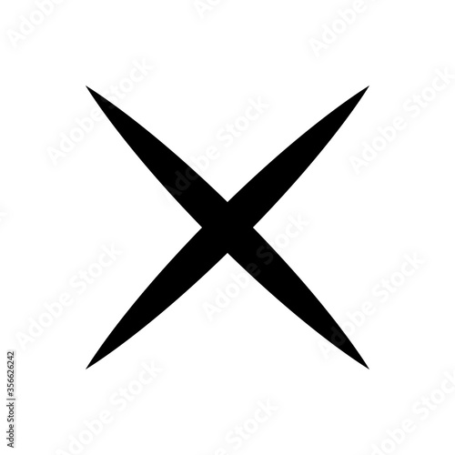 Cross mark icon vector