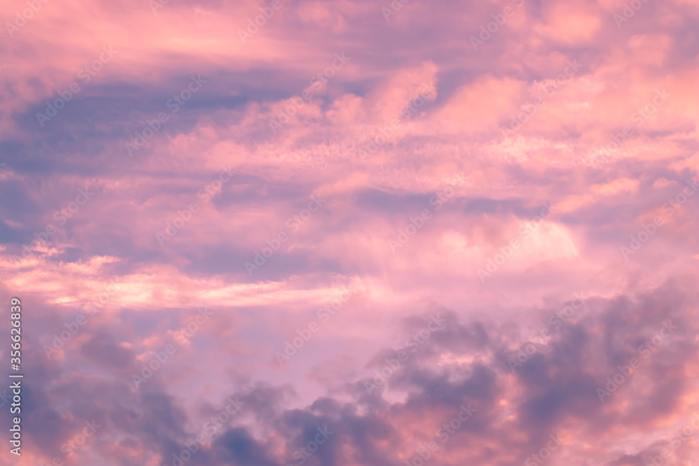 Soft clouds in cloudscape with blue sky