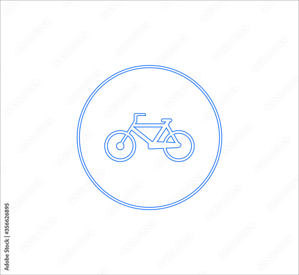 Bicycle road traffic sign icons. illustration for web and mobile design. Bicycle road traffic sign icons. illustration for web and mobile design.
